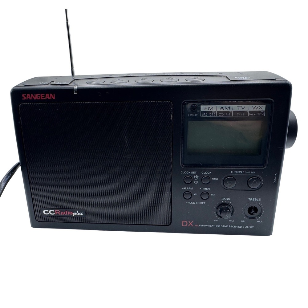 Sangean Black CCRadio plus Portable Radio AM‎ FM TV Weather DX Receiver Read